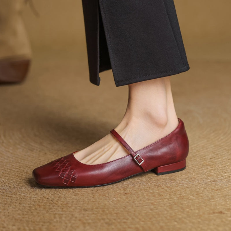 Verity | Mary Jane Ballerina mit quadratischer Zehenform