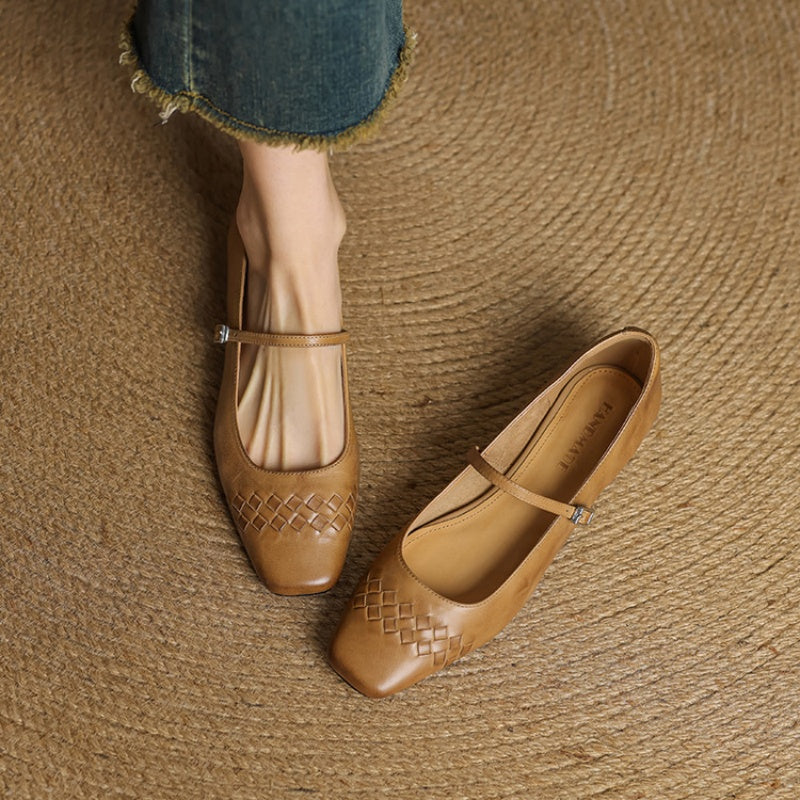 Verity | Mary Jane Ballerina mit quadratischer Zehenform