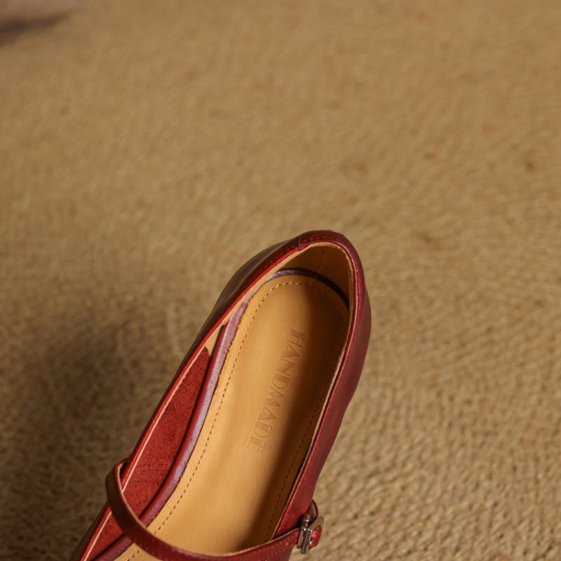 Verity | Mary Jane Ballerina mit quadratischer Zehenform