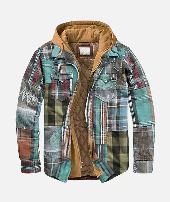 Alex | Karierte Patchwork-Jacke