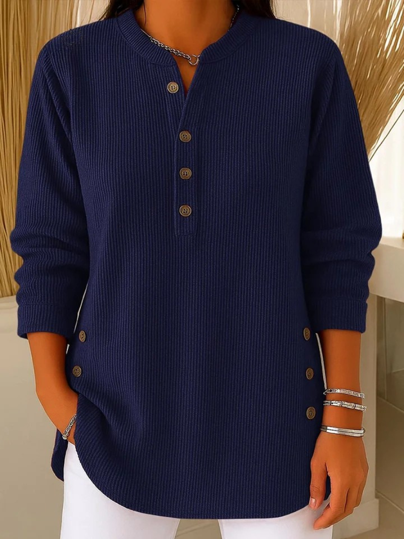 Mieke | Henley-Tunika mit Knöpfen