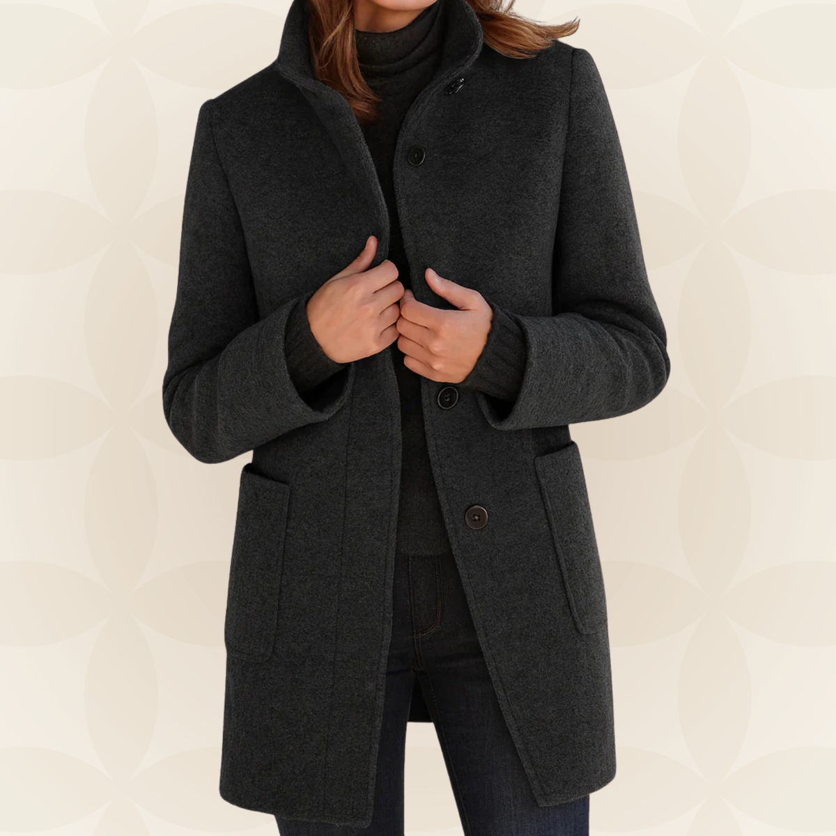 Anna | Bequeme Damenjacke mit hohem Kragen