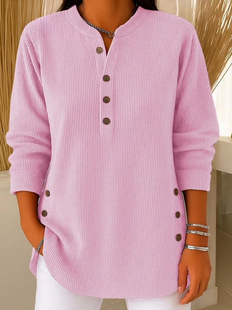 Mieke | Henley-Tunika mit Knöpfen