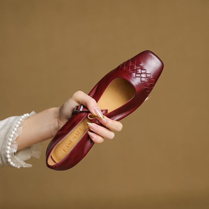 Verity | Mary Jane Ballerina mit quadratischer Zehenform
