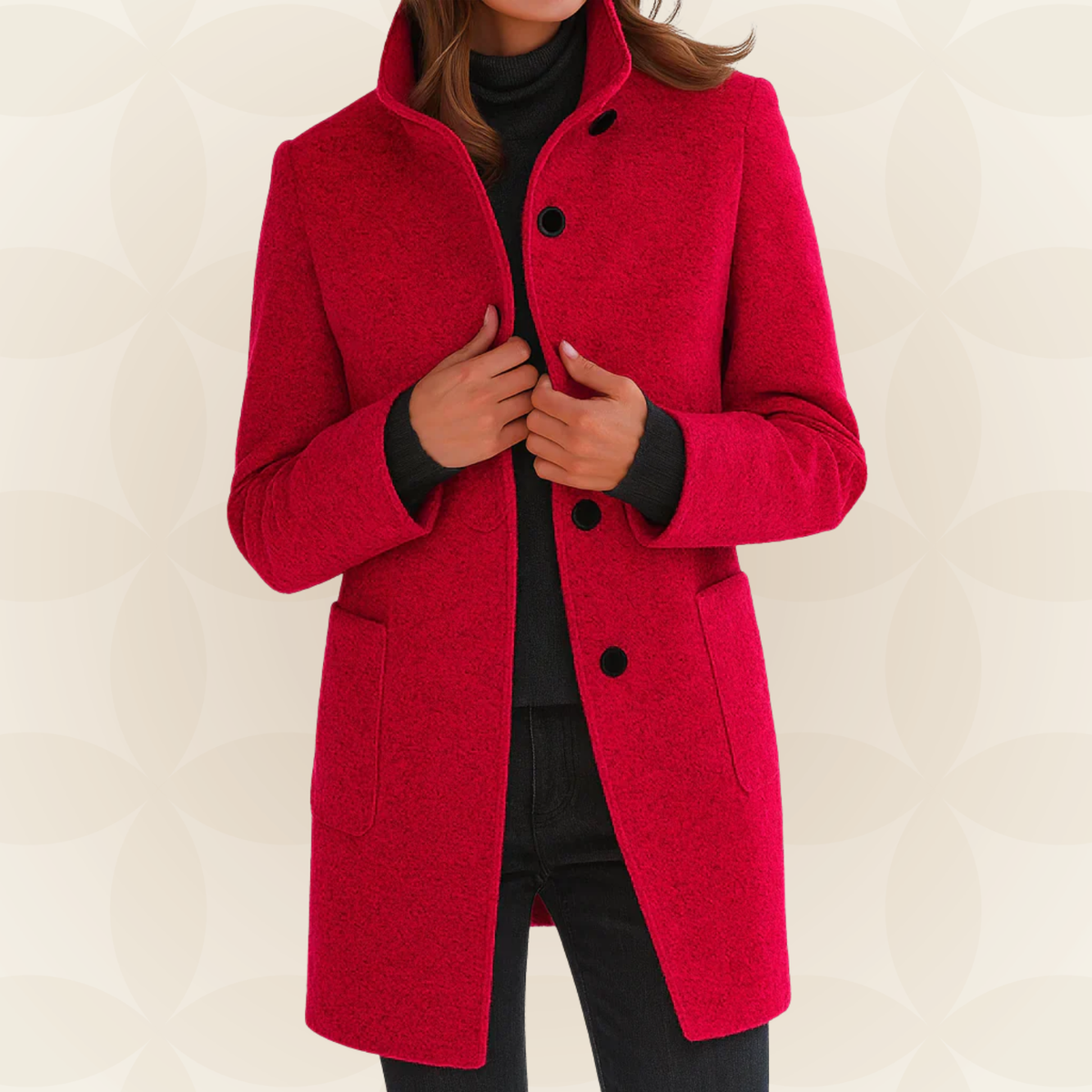 Anna | Bequeme Damenjacke mit hohem Kragen