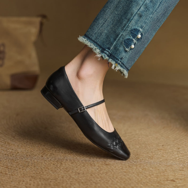 Verity | Mary Jane Ballerina mit quadratischer Zehenform