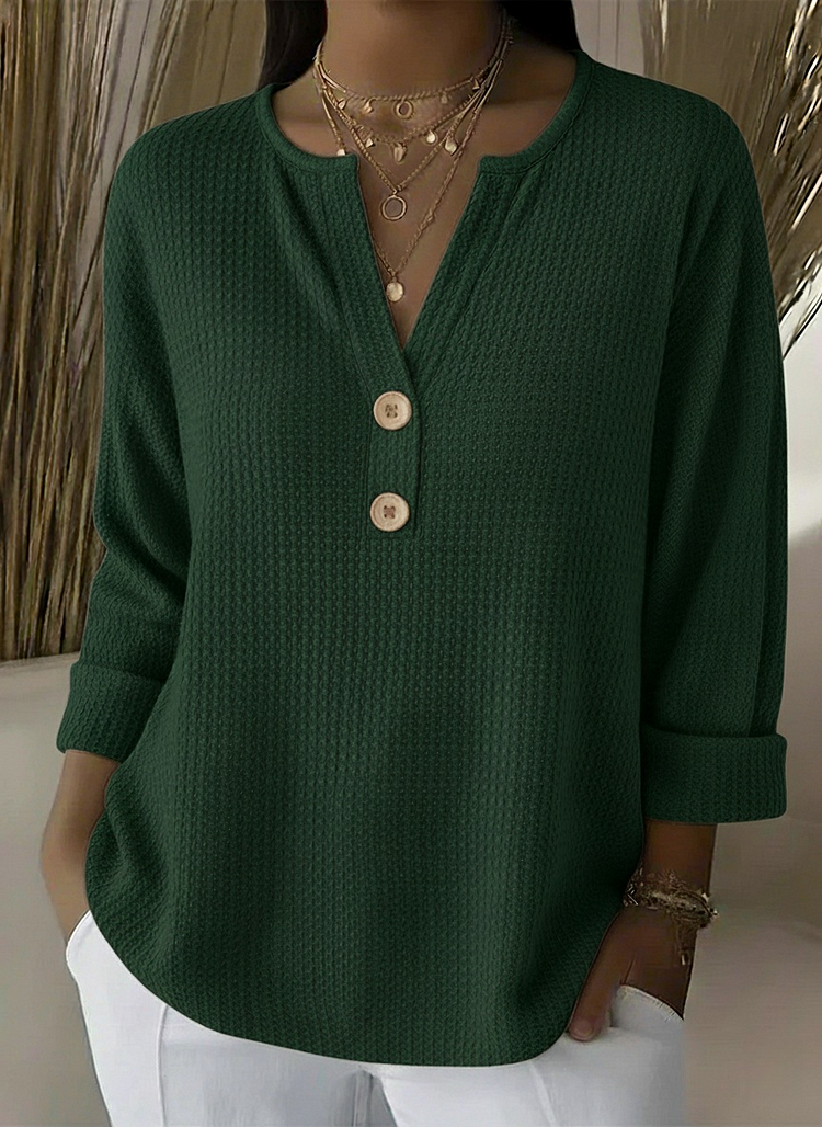 Aaltje | Top mit Henley-Knöpfen