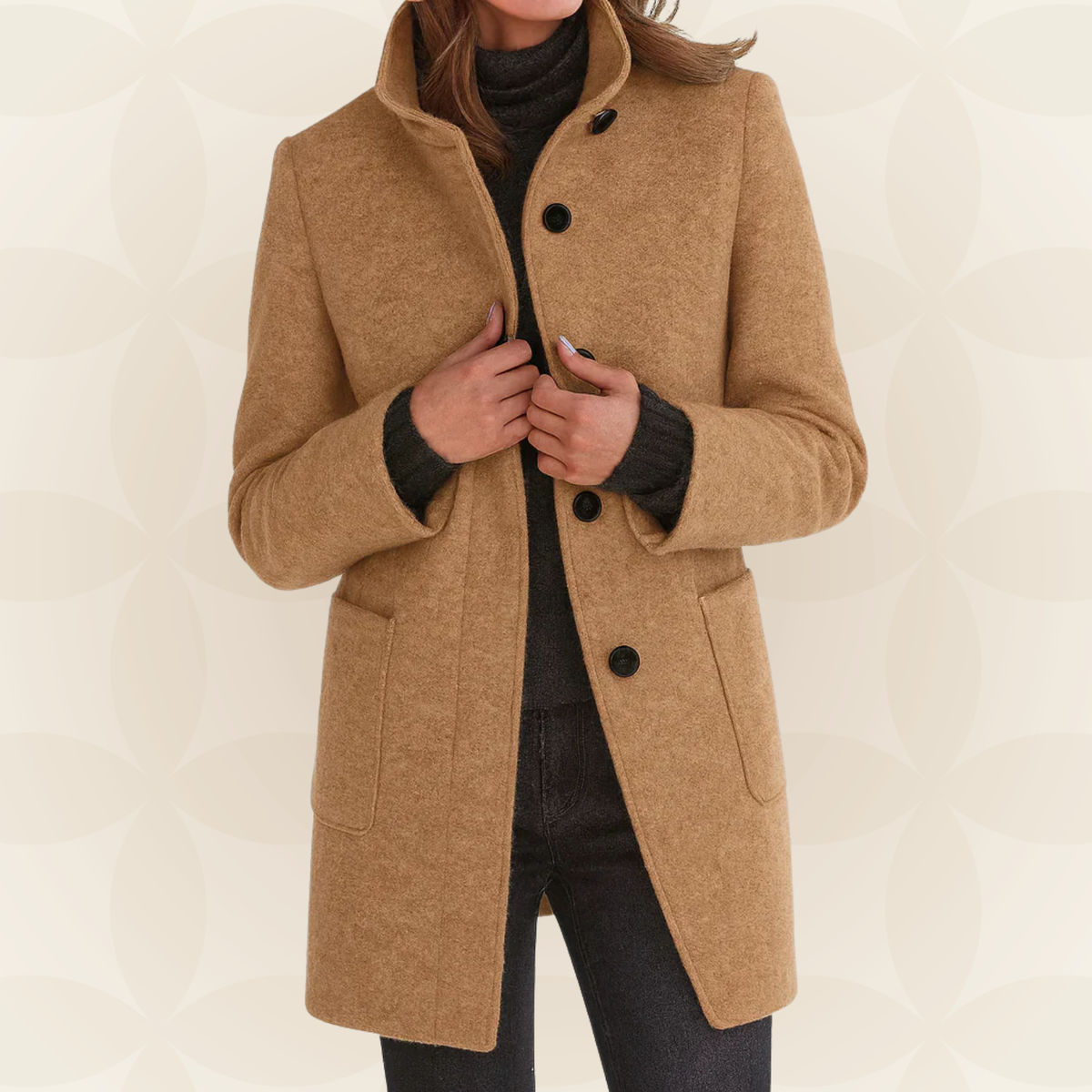 Anna | Bequeme Damenjacke mit hohem Kragen