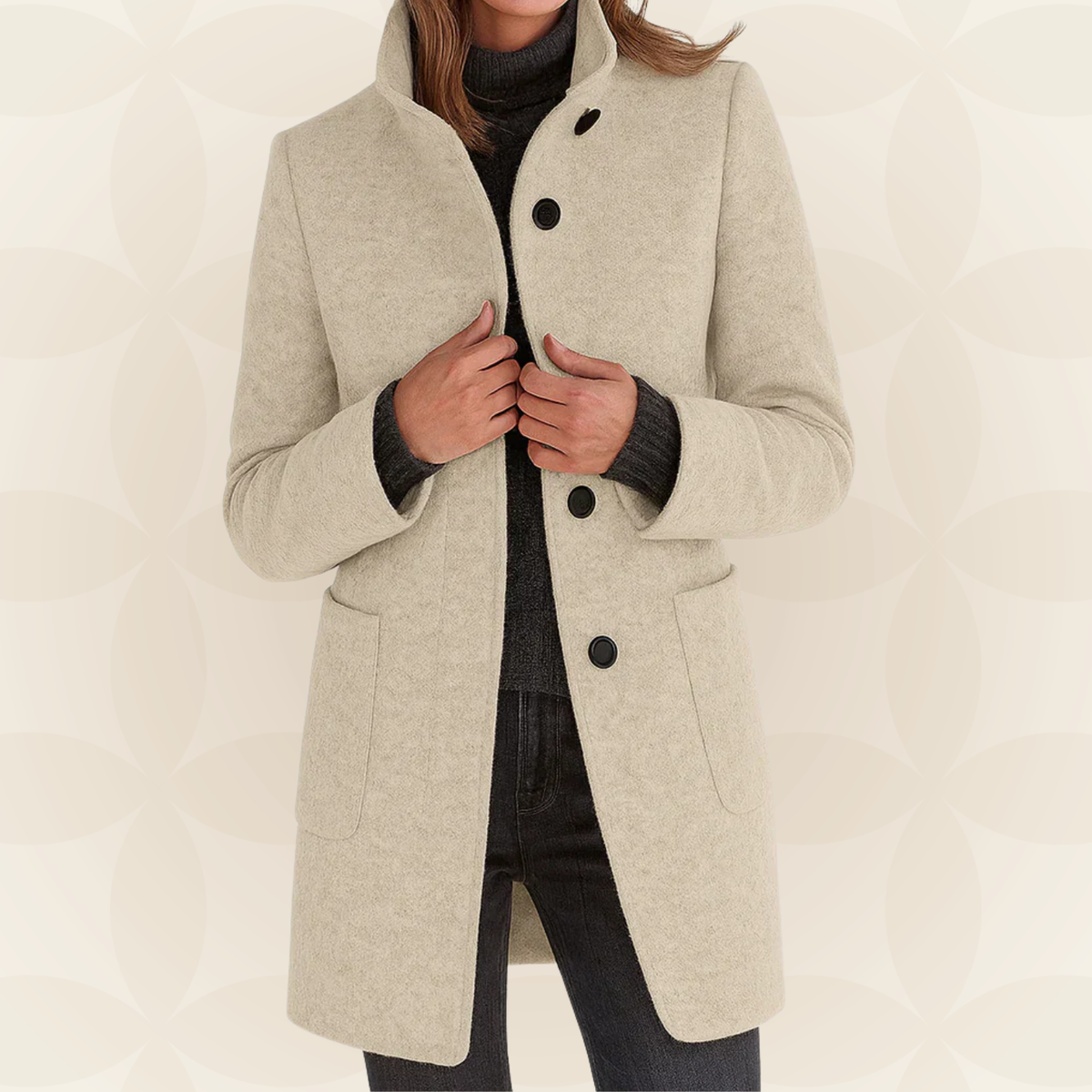 Anna | Bequeme Damenjacke mit hohem Kragen
