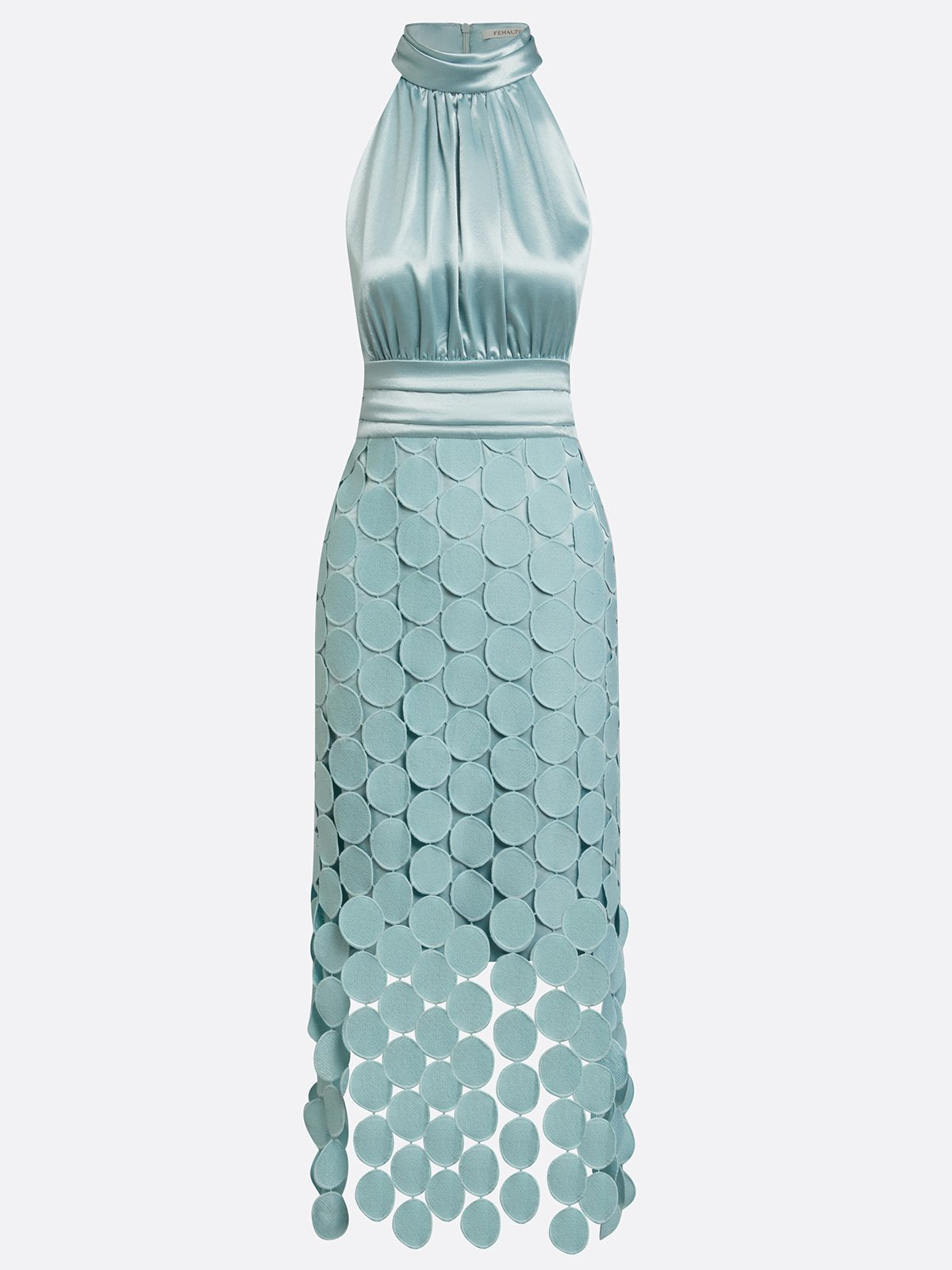 Jessica - Satin Halter Midi Kleid
