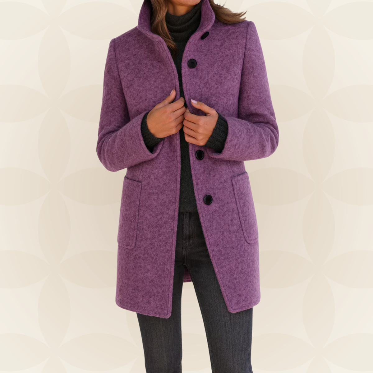 Anna | Bequeme Damenjacke mit hohem Kragen