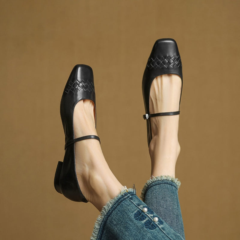 Verity | Mary Jane Ballerina mit quadratischer Zehenform