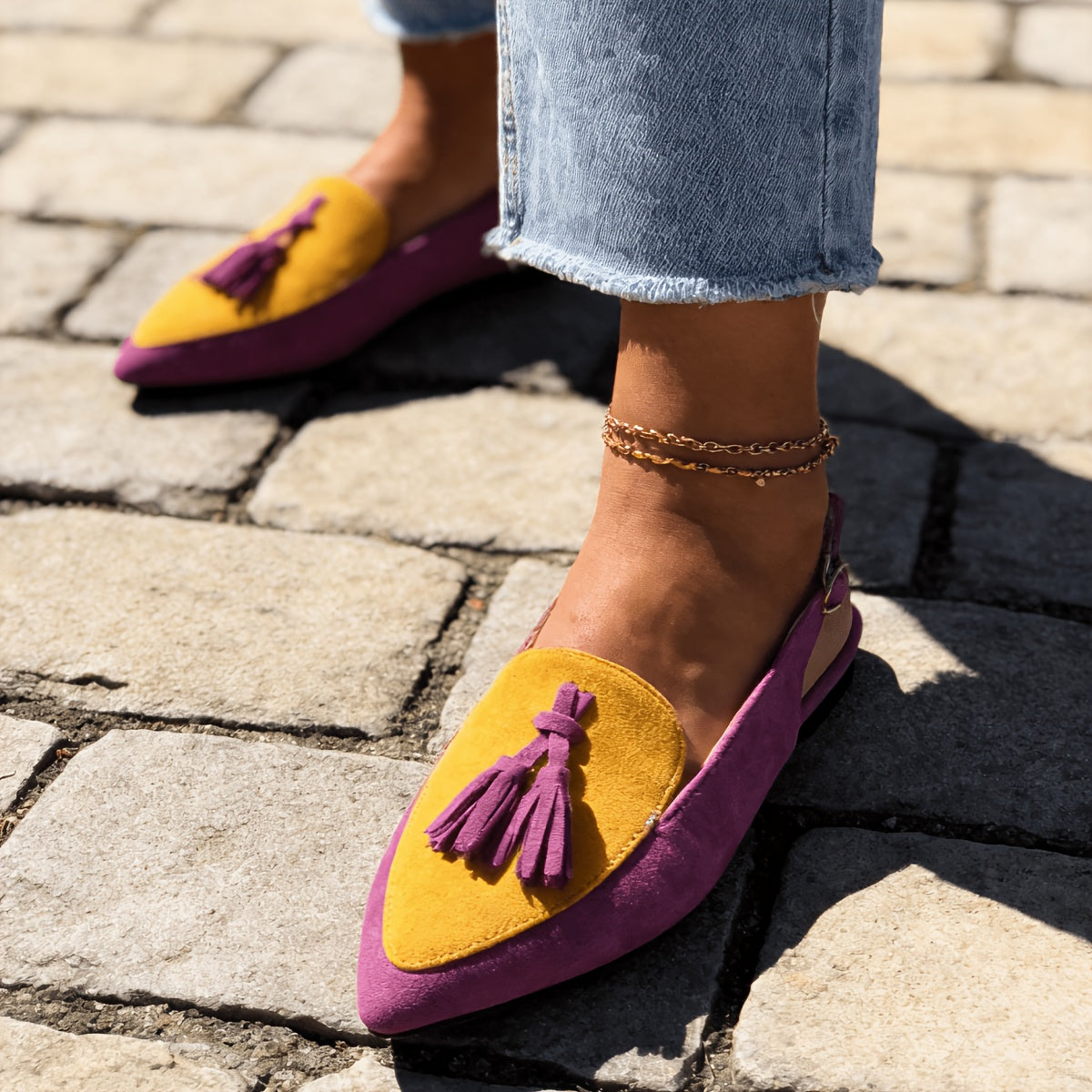 Marissa | Slingback-Mules mit Quasten
