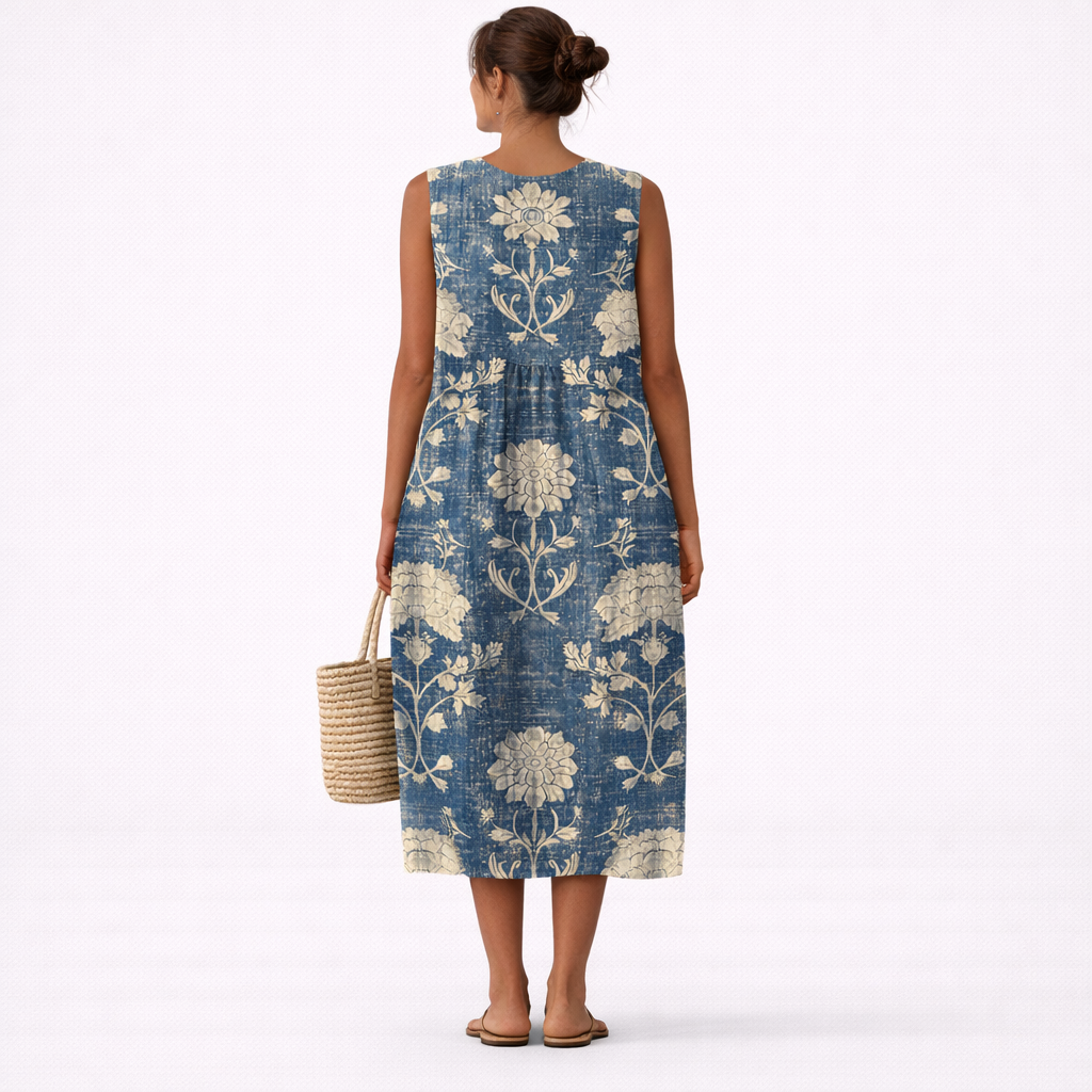 Aurora™ | Klassisches Midi Blumen Kleid