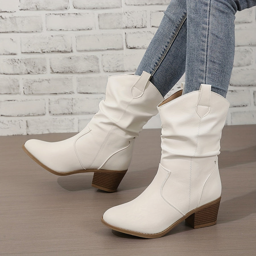 Alvara | Damen-Stiefeletten mit Blockabsatz im Western-Look