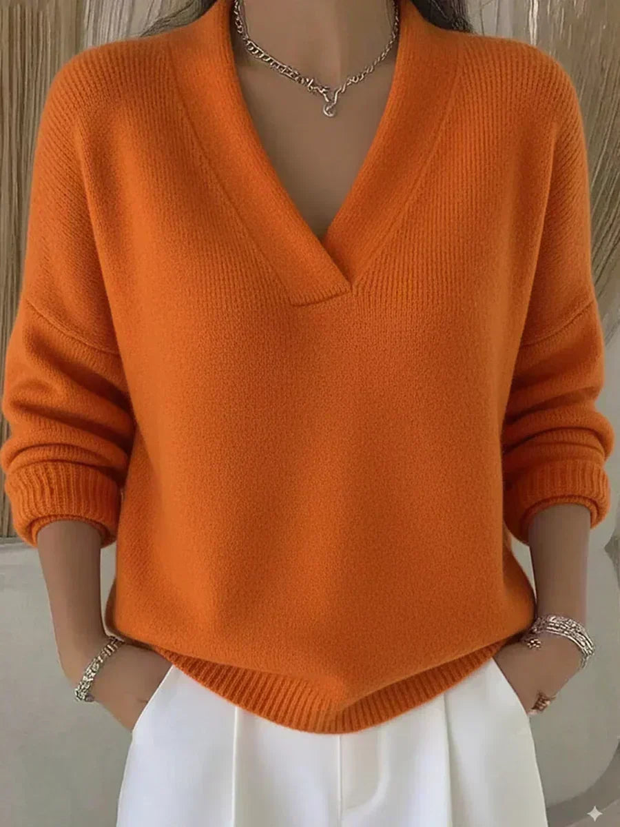 Manon | Entspannter Pullover mit V-Ausschnitt