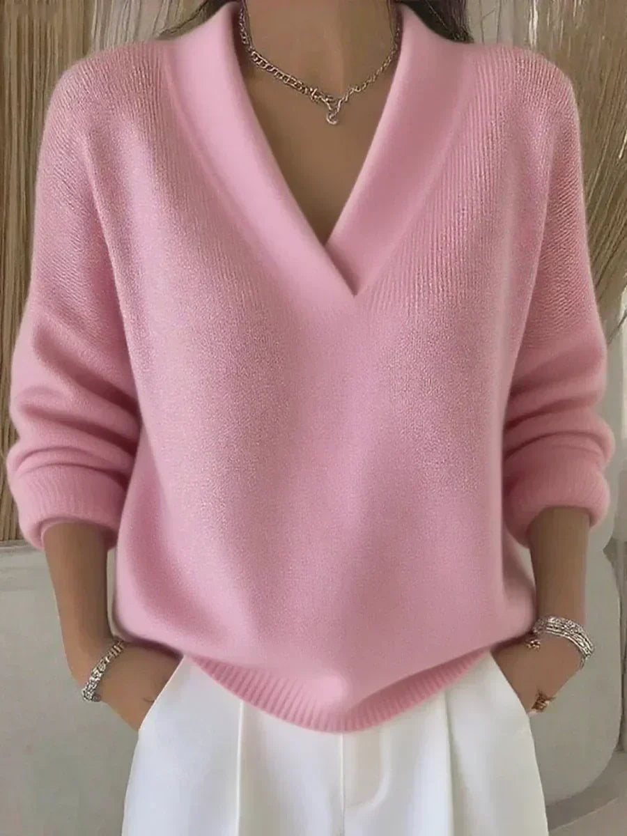 Manon | Entspannter Pullover mit V-Ausschnitt