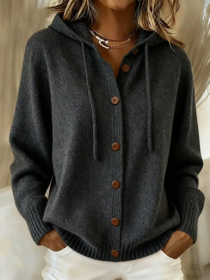 Tessa | Gemütlicher Hoodie mit Knöpfen