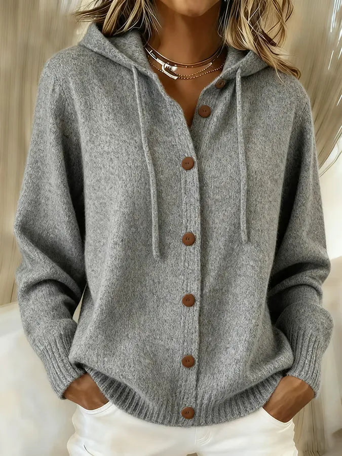 Tessa | Gemütlicher Hoodie mit Knöpfen