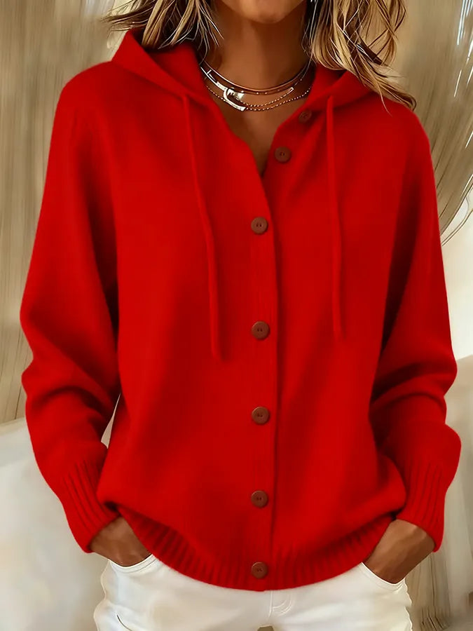Tessa | Gemütlicher Hoodie mit Knöpfen