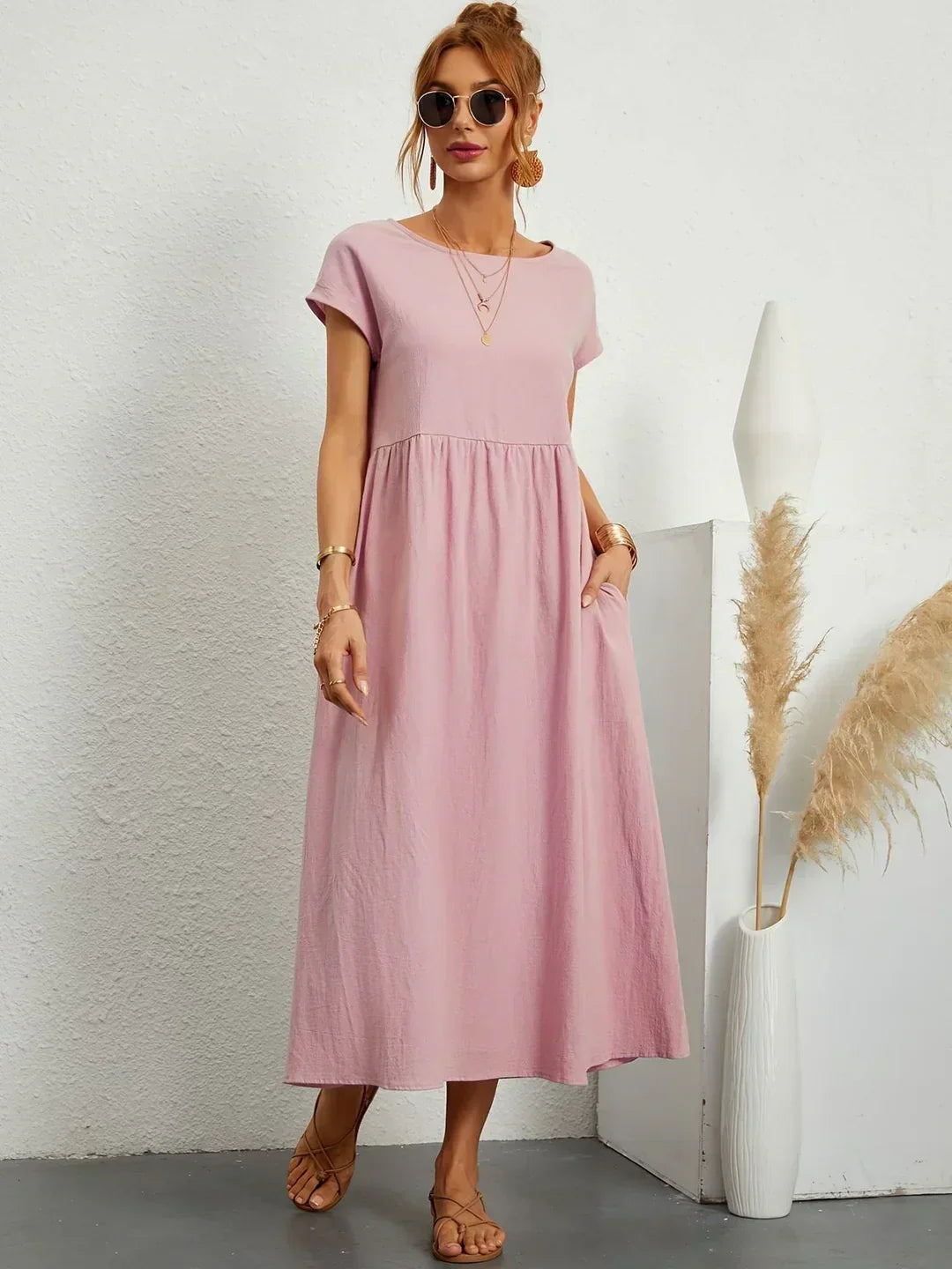 Gabrielle™ — Midi-Fluidkleid zeitlose Eleganz