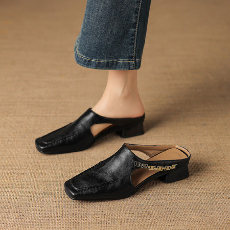 Vyla | Echtes Leder Mules