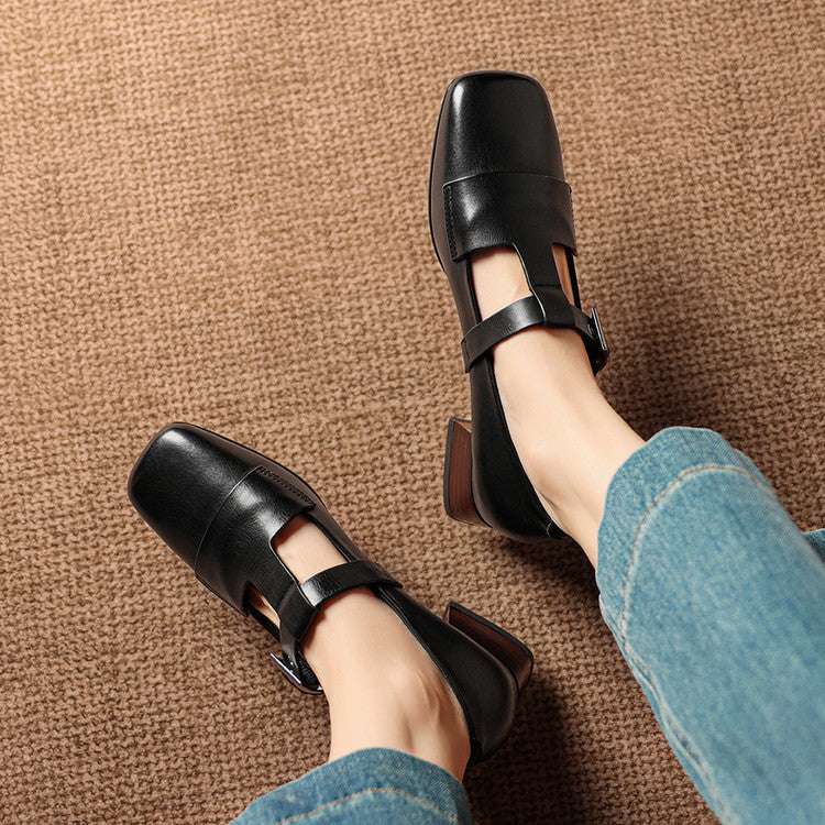 Veyra | Echtes Leder Absatzschuhe
