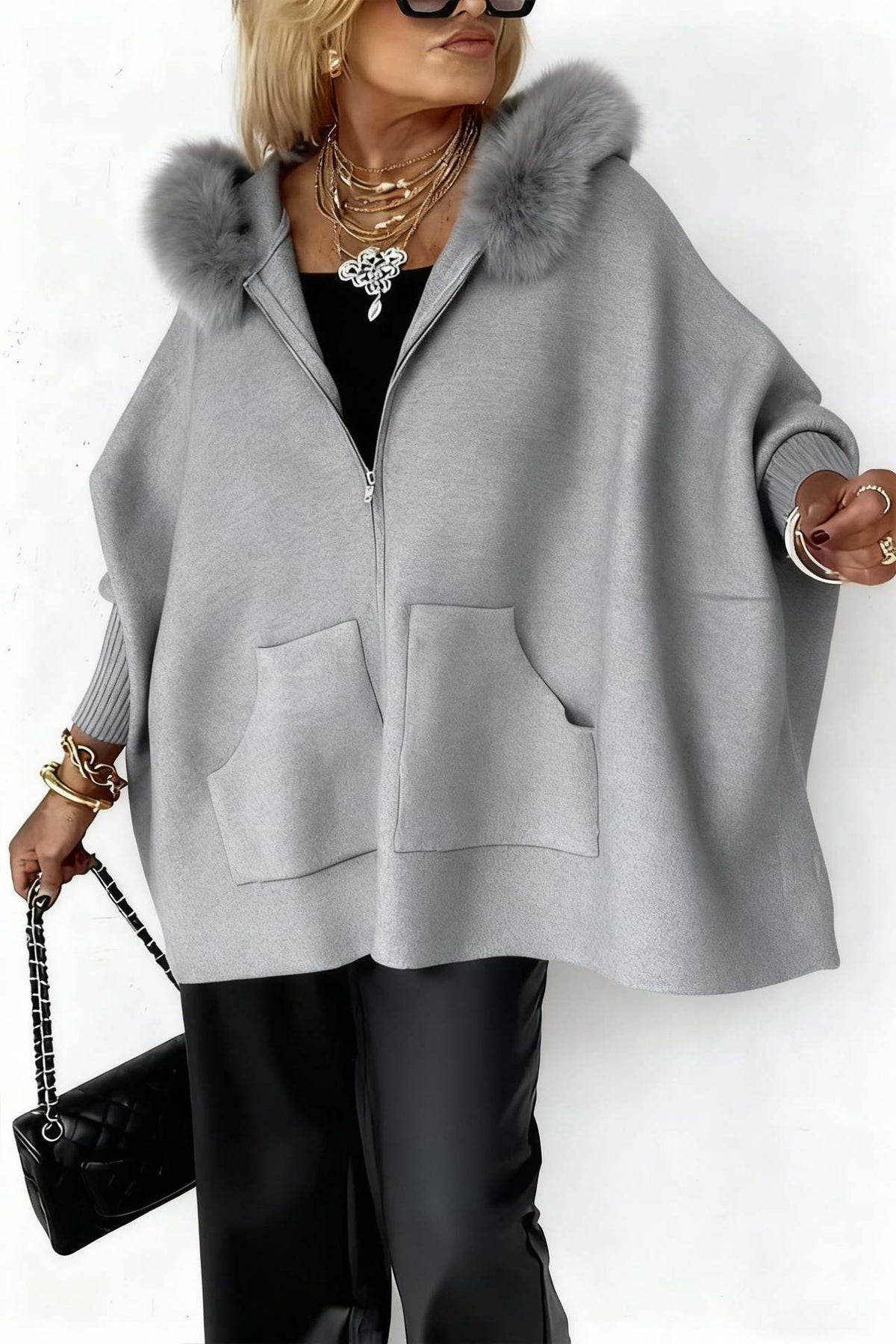 Anouka – Kapuzenjacke mit Reissverschluss und langen Ärmeln