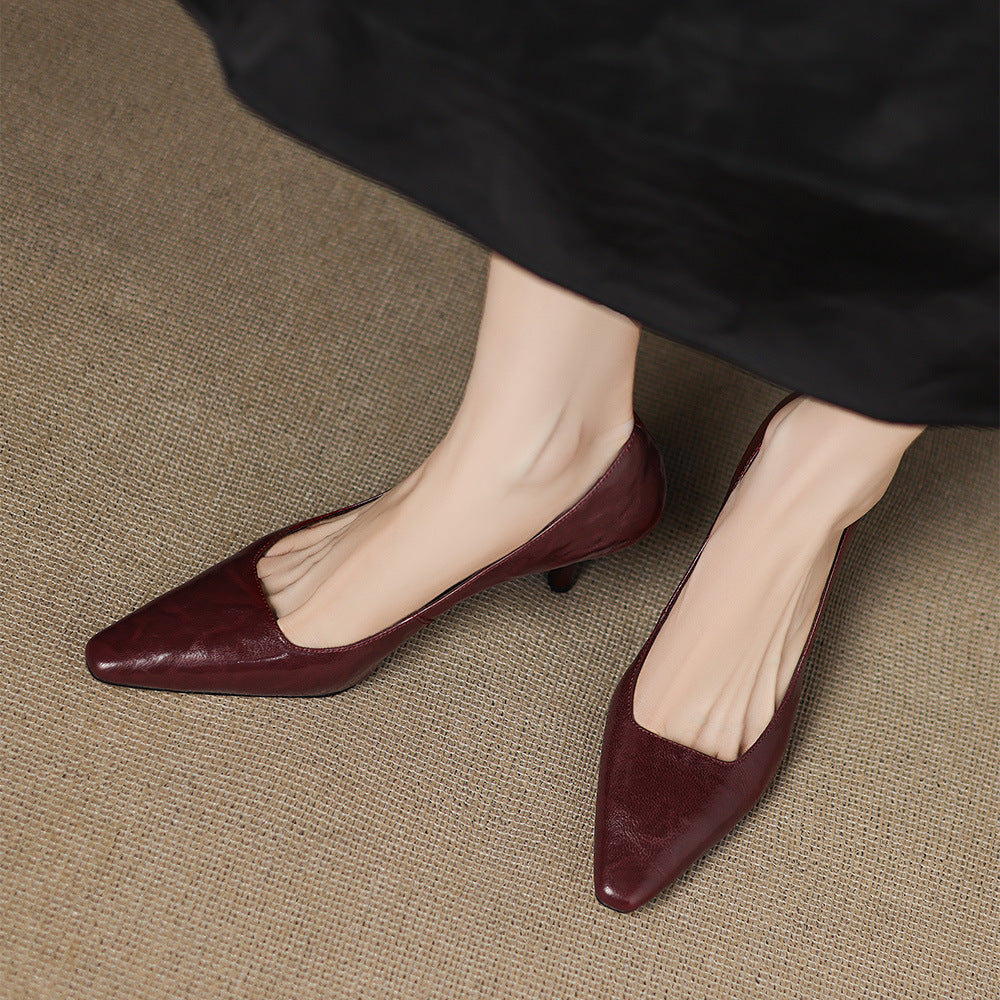 Zala | Echtes Leder Absatzschuhe