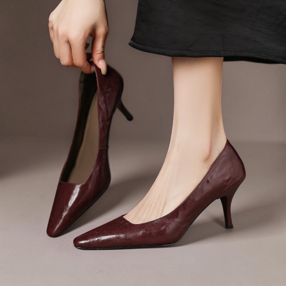 Zala | Echtes Leder Absatzschuhe