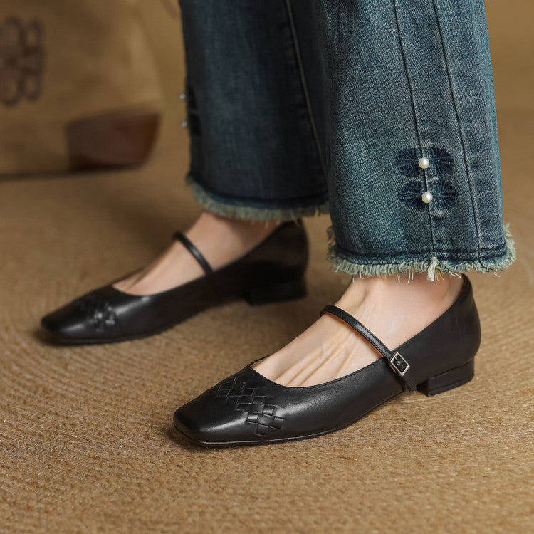 Verity | Mary Jane Ballerina mit quadratischer Zehenform