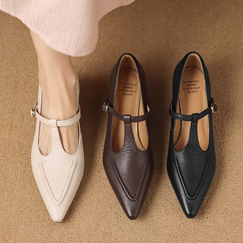 Tirea | Echtes Leder Absatzschuhe