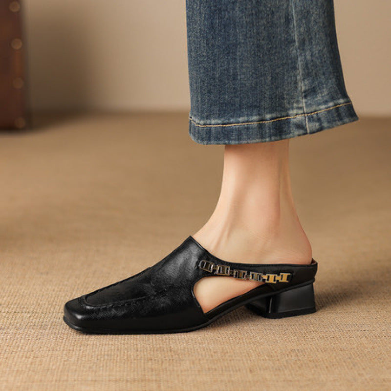 Vyla | Echtes Leder Mules