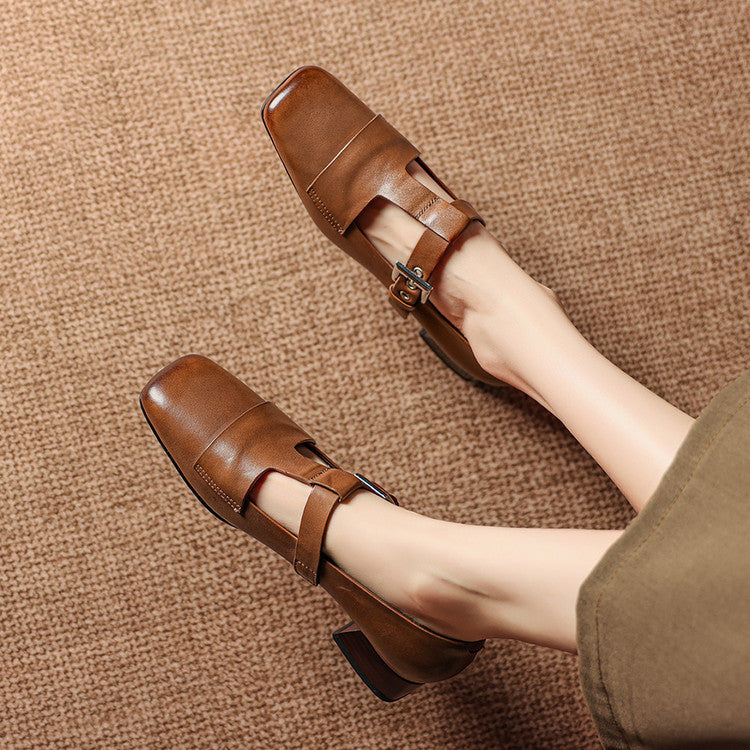 Veyra | Echtes Leder Absatzschuhe