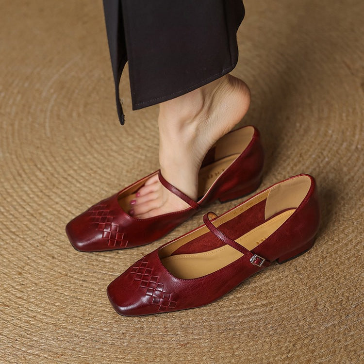 Verity | Mary Jane Ballerina mit quadratischer Zehenform