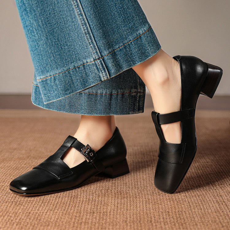 Veyra | Echtes Leder Absatzschuhe