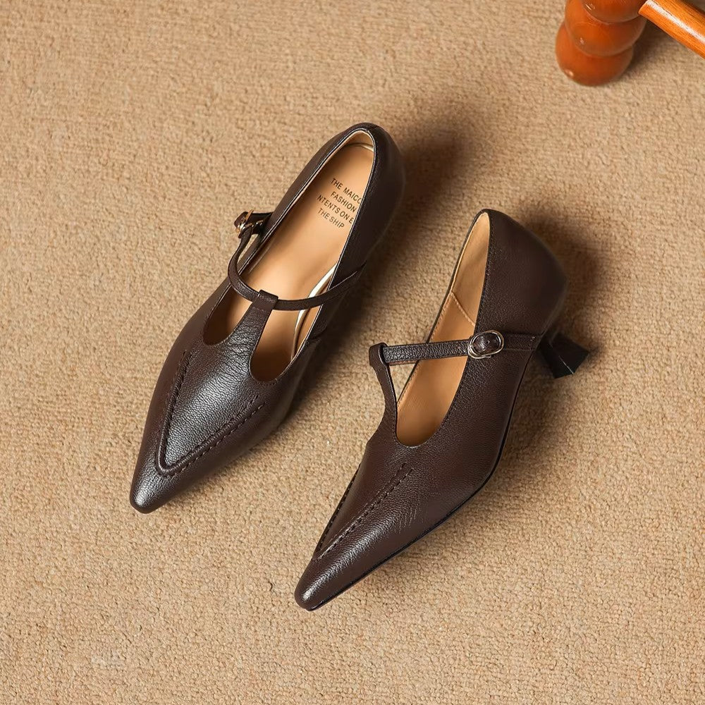 Tirea | Echtes Leder Absatzschuhe