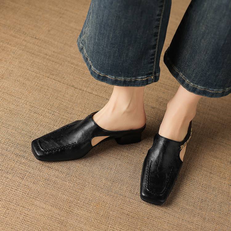 Vyla | Echtes Leder Mules
