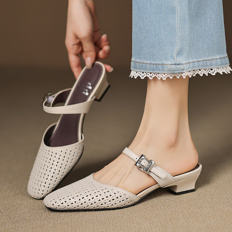 Nilda | Echtes Leder Mules