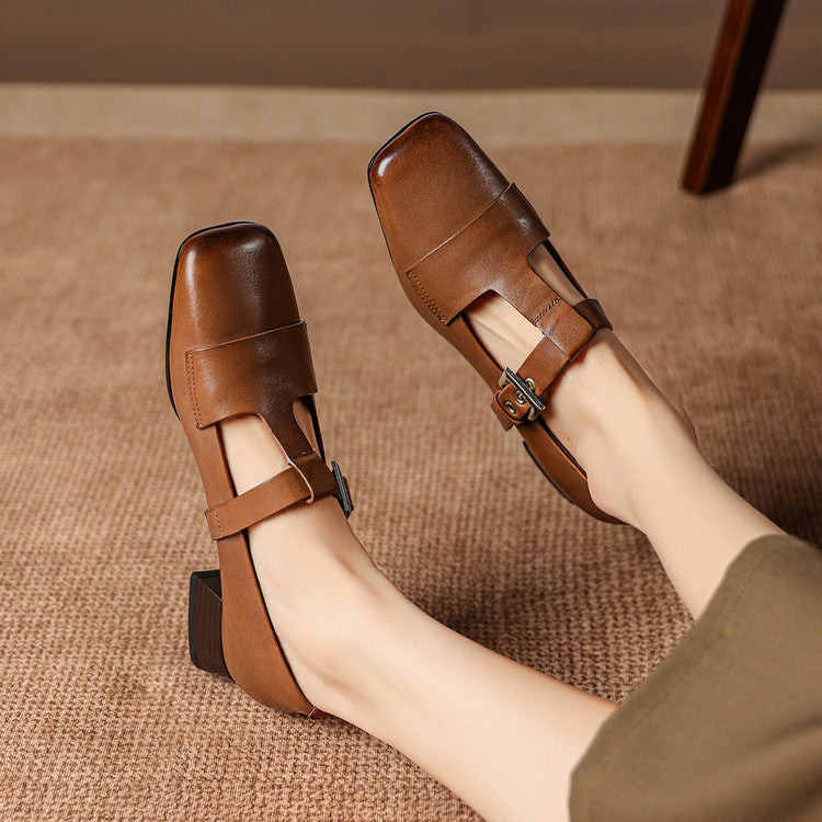 Veyra | Echtes Leder Absatzschuhe