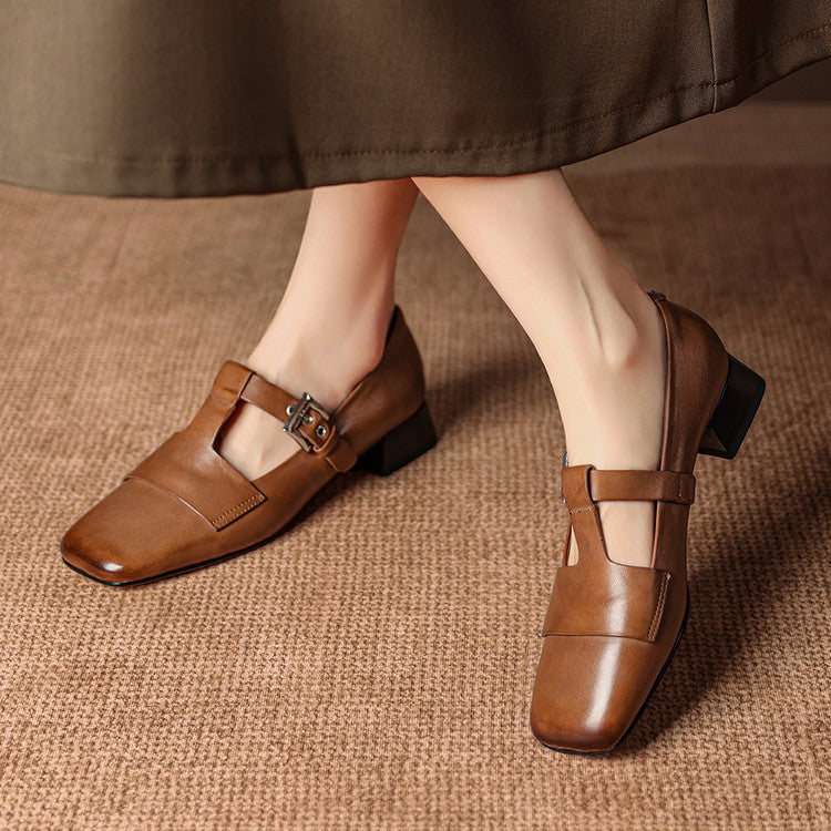 Veyra | Echtes Leder Absatzschuhe