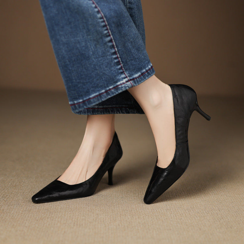 Zala | Echtes Leder Absatzschuhe