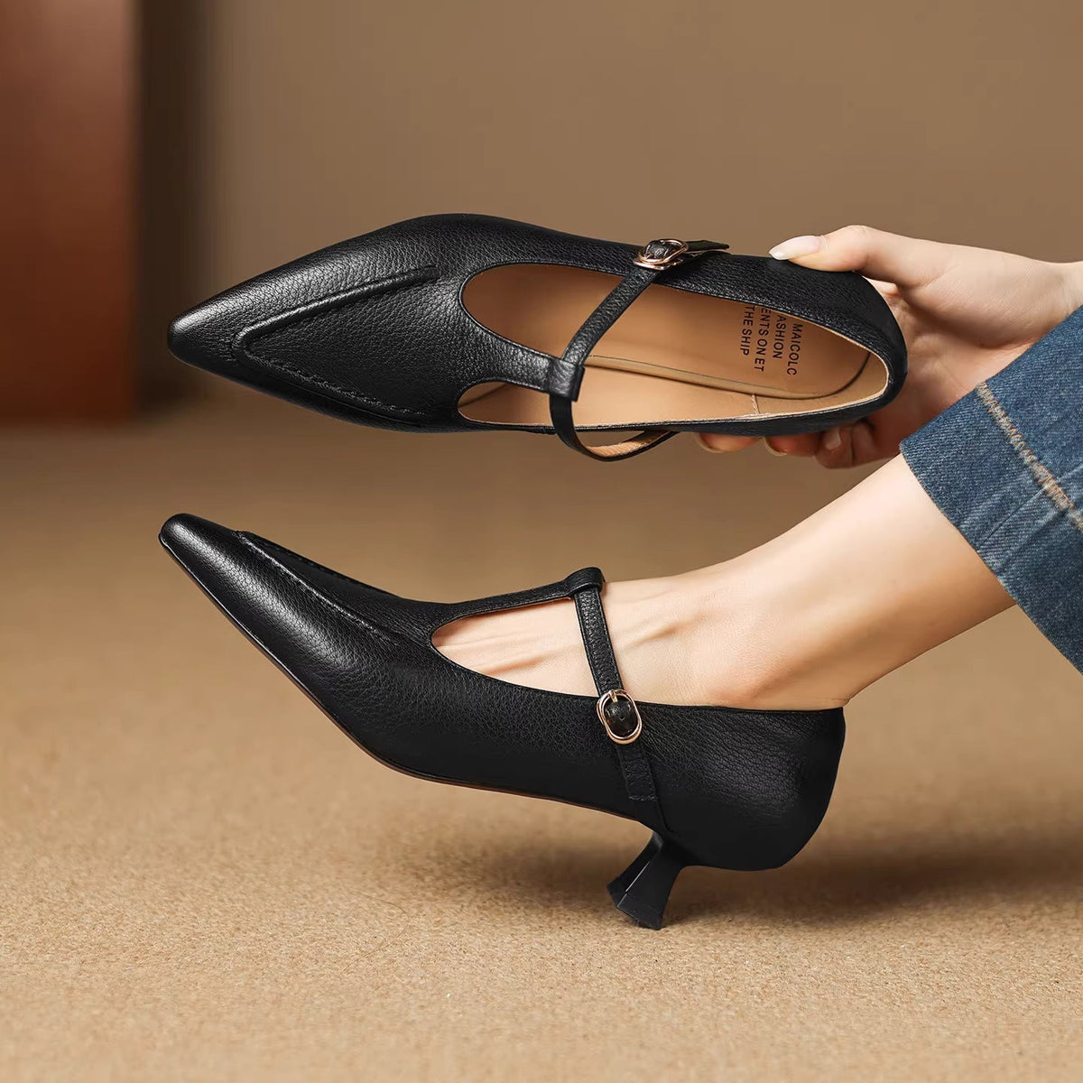 Tirea | Echtes Leder Absatzschuhe