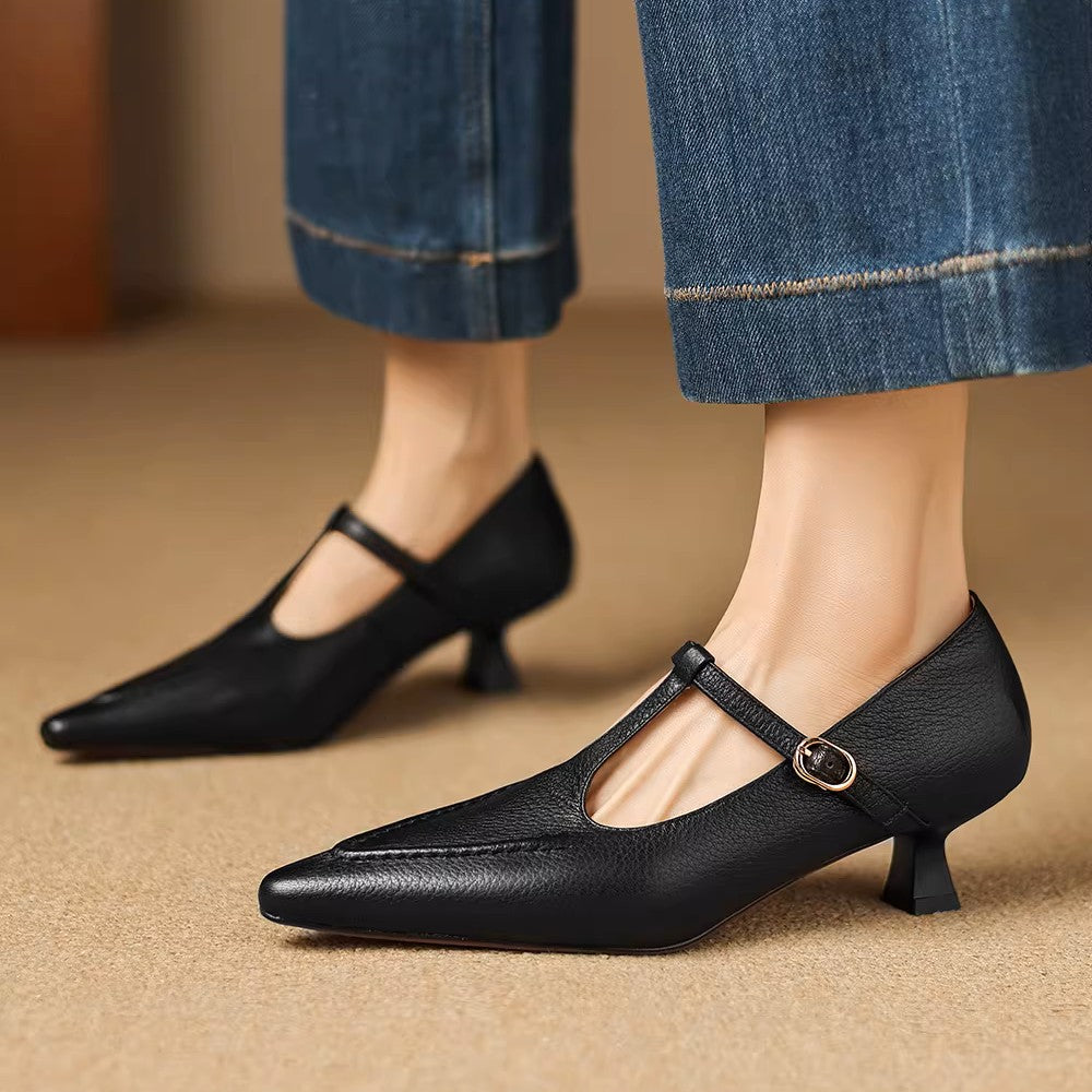 Tirea | Echtes Leder Absatzschuhe