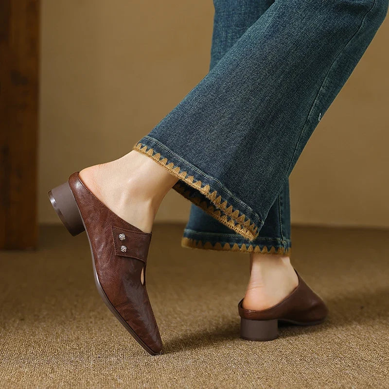 Olga | Echtes Leder Mules