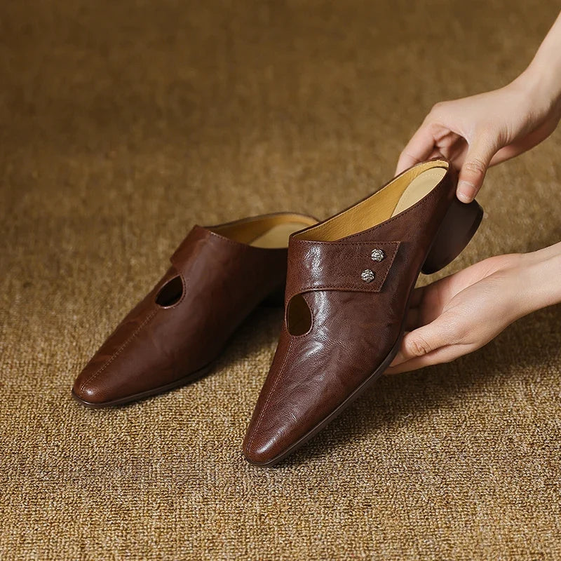 Olga | Echtes Leder Mules