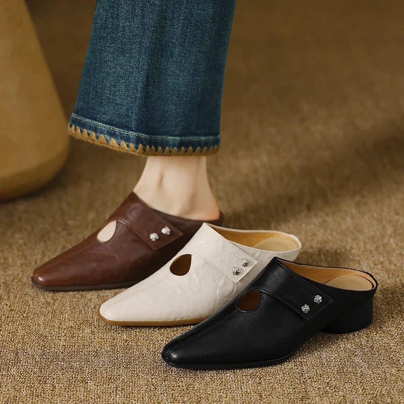 Olga | Echtes Leder Mules