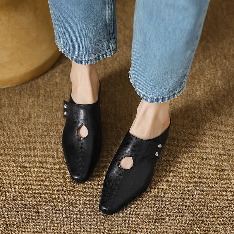 Olga | Echtes Leder Mules