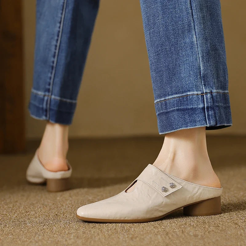 Olga | Echtes Leder Mules
