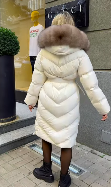 Christina | Elegante Casual-Jacke mit Kunstfellkragen